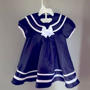 Rare Editions Navy Blue Sailor Dress Size 18 months